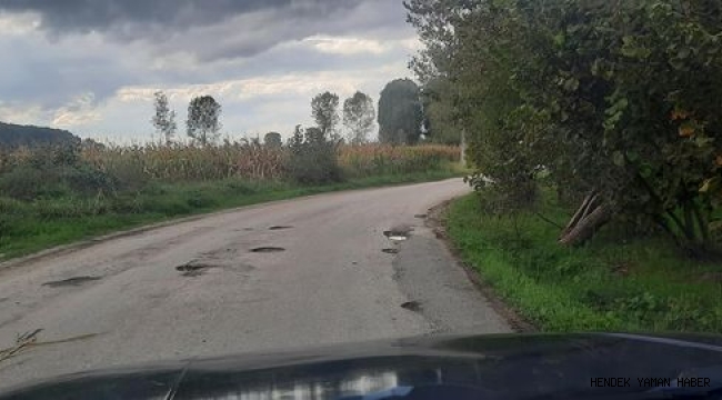 Hendek Yayalar Mahallesinde Bozuk Yol Tepkisi