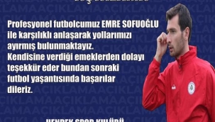 Emre Sofuoğlu Hendekspor’a Veda Etti 
