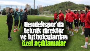 Hendekspor'da Teknik Direktör ve Futbolculardan Açıklama 