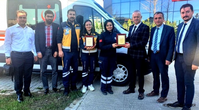 Öğütlü yılın en iyi istasyonunu Seçilen Hendek 1 Nolu Acil Sağlık Hizmetleri İstasyonunu ziyaret etti