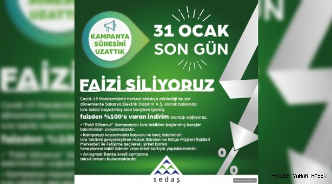Faizi Siliyoruz” kampanyası 31 Ocak tarihine uzatıldı