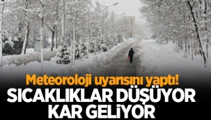 Güneşli Günler Bitiyor Kar Geliyor!