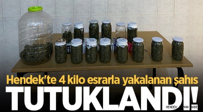 Hendek'te 4 kilo esrarla yakalanan şahıs tutuklandı Cezaevine Gönderldi