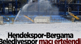 Hendekspor-Bergama Belediyespor maçı Kar Engeline Takıldı!