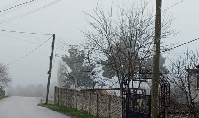 Hendek de Baharı beklerken kar geldi! 