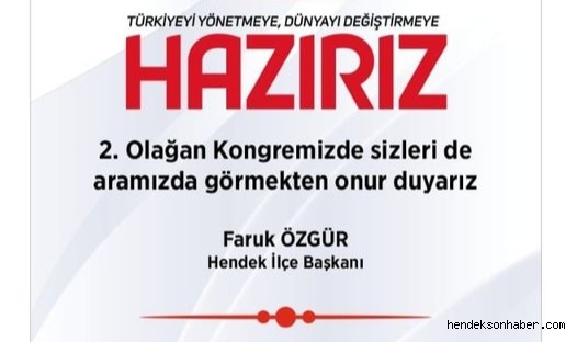 Hendek Yeniden Refah Partisi 2 Olağan Kongresi Öncesi Hazırlıklar Tam Gaz Devam Ediyor