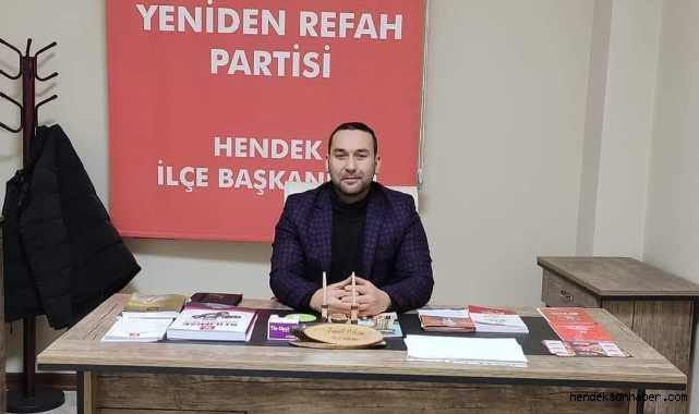 Hendek Yeniden Refah Partisi İlçe Başkanı Faruk Özgür Berat Kandilimiz Mübarek Olsun