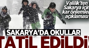 Yoğun Kar Yağışı Uyarısı Sonrası  Okullar Tatil edildi