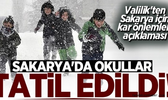 Yoğun Kar Yağışı Uyarısı Sonrası  Okullar Tatil edildi