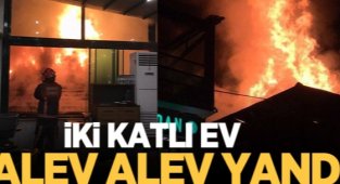 Hendek'te Sahur vakti çıkan Yangında ev kullanılmaz hale geldi