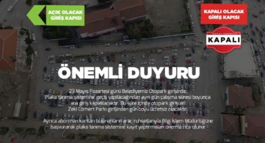 Hendek Belediye otoparkına plaka tanıma geliyor 