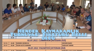 Hendek Kaymakamlık Turnuvası Fikstürü Belli Oldu 