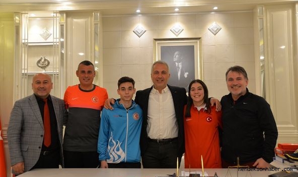 Şampiyonlardan Başkan Babaoğluna Ziyaret 