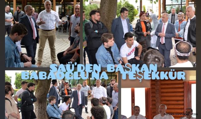 SAÜ'DEN BAŞKAN BABAOĞLU'NA TEŞEKKÜR 