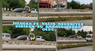 D-100 Karayolu Üzerinde Yağış Nedeniyle Biriken Su Kazaya Sebep Oldu