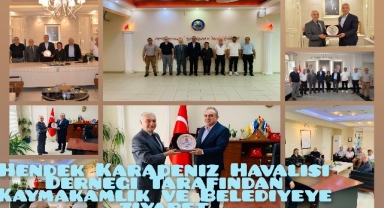 Hendek Karadeniz Havalisi Kültür Yardımlaşma Derneği Tarafından Kaymakamlık ve Belediyeye Ziyaret 