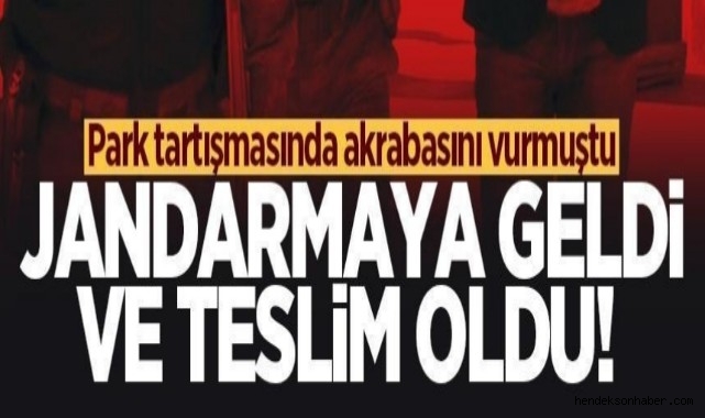 Hendek'te Akrabasını Vurmuştu! Jandarmaya Teslim oldu