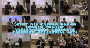 Şehit Ali Gaffar Okkan Ödüllü Mektup Yarışmasında Dereceye Girenler Ödüllerini Aldı