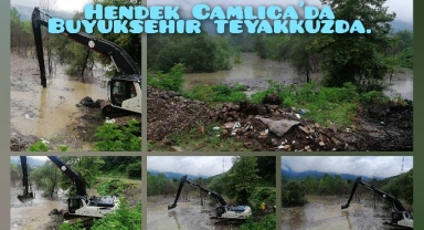 Hendek Çamlıca'da Taşkın Riskine Karşı  Büyükşehir'den Çalışma