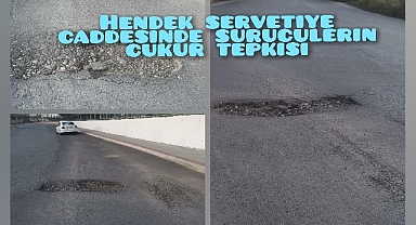 Hendek Servetiye Caddesinde Sürücülerin Çukur Tepkisi 