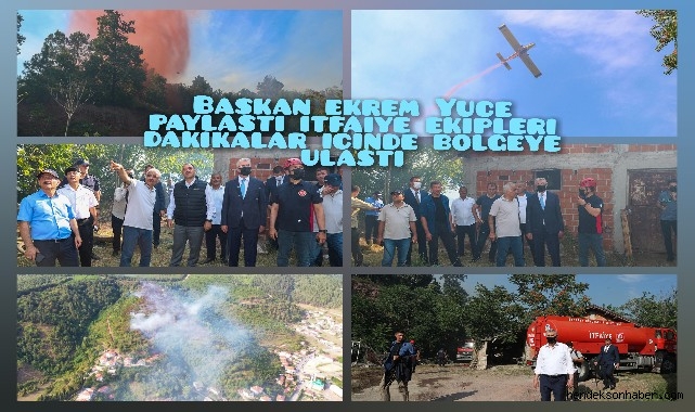 İtfaiye ekipleri dakikalar içinde bölgeye ulaştı