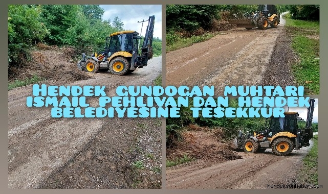 Muhtar İsmail Pehlivan’dan Hendek Belediyesine Teşekkür 