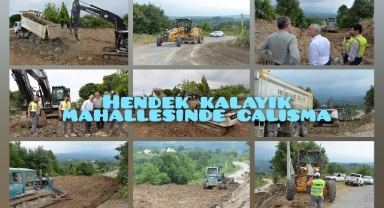 HENDEK KALAYIK MAHALLESİNDE ULAŞIMDA RİSKİ ORTADAN KALDIRAN ÇALIŞMA
