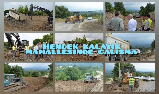 HENDEK KALAYIK MAHALLESİNDE ULAŞIMDA RİSKİ ORTADAN KALDIRAN ÇALIŞMA