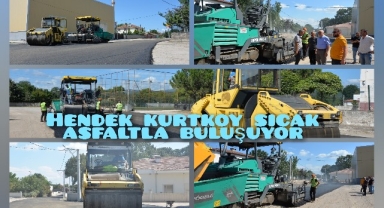 HENDEK KURTKÖY'DE ASFALT ÇALIŞMALARINA GEÇİLDİ