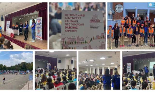Hendek Şehit Mahmutbey Ortaokulu'nda Deprem Tatbikatı