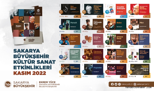 Sakarya Büyükşehir Kasım kültür sanat etkinlikleri başlıyor