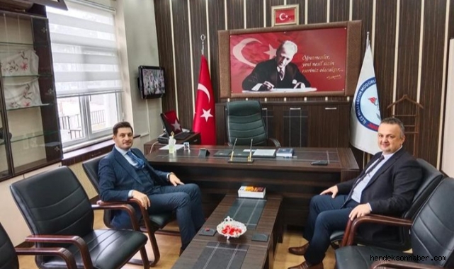 Hendek İlçe Milli Eğitim Müdürü Murat Çekiççioğluna İlk Ziyaret Baykal'dan