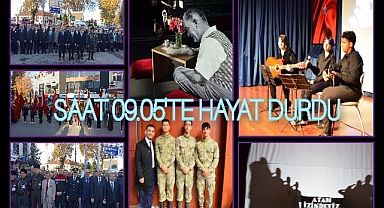 Hendek'te Atatürk'ü Anma Töreni Saat 09.05''te Hayat Durdu