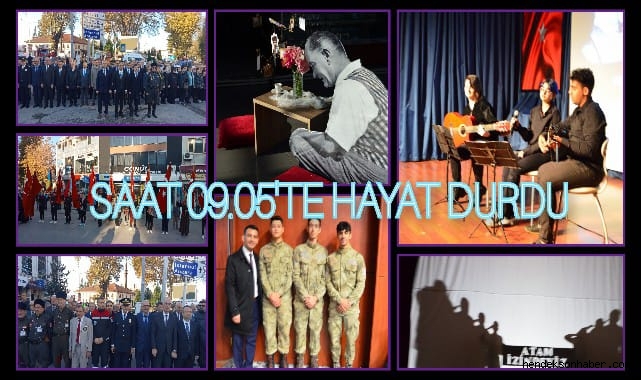 Hendek'te Atatürk'ü Anma Töreni Saat 09.05''te Hayat Durdu