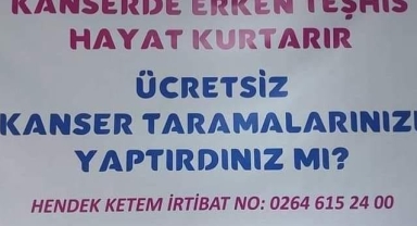 Hendek'te Ücretsiz Kanser Taraması