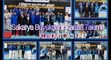 Sakarya Büyükşehir karate takımı kürsüye çıktı