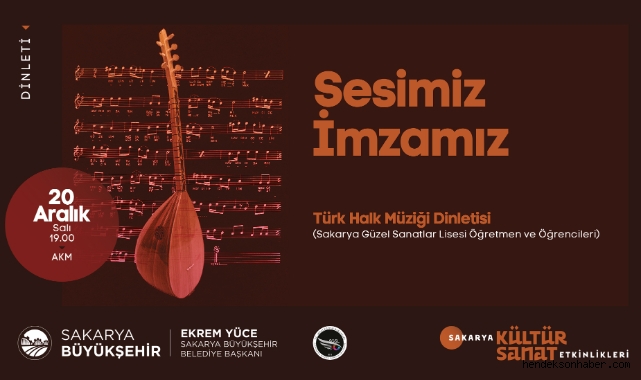 AKM'de Türk Halk Müziği dinletisi