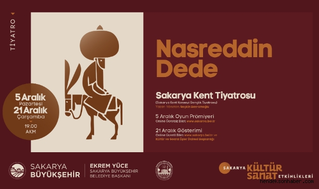'Nasreddin Dede' oyununun prömiyeri AKM'de yapılacak