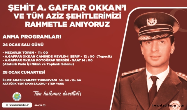 ŞEHİT ALİ GAFFAR OKKAN ANILACAK