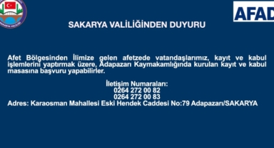 Afet Bölgesinden İlimize Gelenler için Valilikten duyuru
