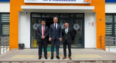 BAŞKAN TURGUT BABAOĞLU'NDAN TAPU MÜDÜRLÜĞÜNE HAYIRLI OLSUN ZİYARETİ