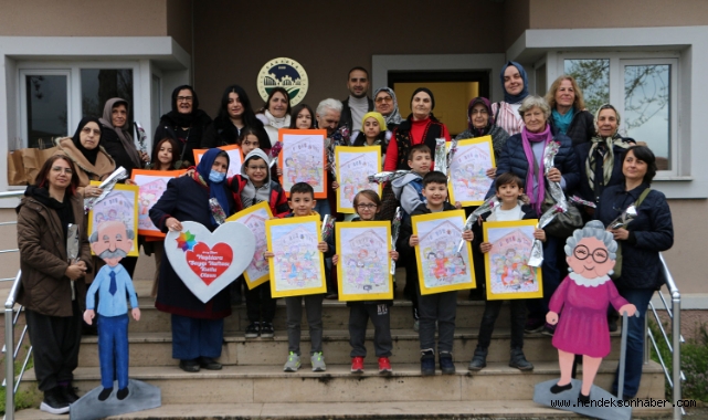 Çocuklar YADEM'de yaşlılarla resim yaptılar