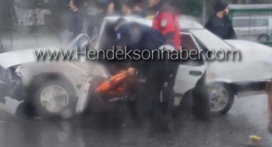 Hendek Çiftlik mahallesi Girişinde Zincirleme Kaza 2 Yaralı