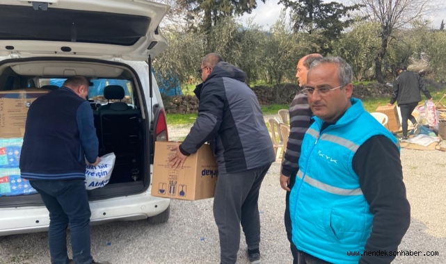 Hendek Deva Partisi İlçe Başkanı Emre Taşkın Deprem Bölgesinde