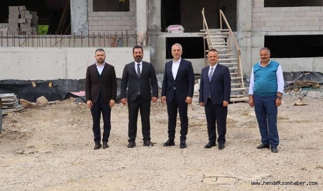 Hendek Devlet Bahçeli Fen Lisesi Okul İnşaat Alanında İncelemelerde Bulundu