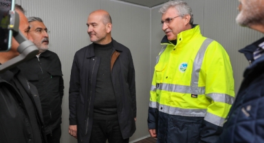 İçişleri Bakanı Soylu İskenderun'daki konteyner kentte: 