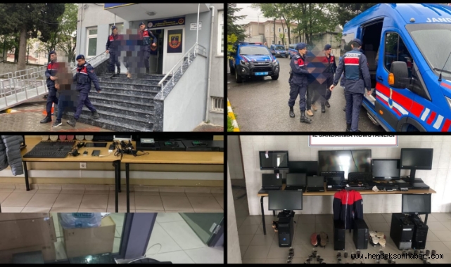 Hendek'te Okul Hırsızları Jandarmadan Kaçamadı