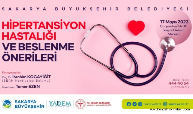 Hipertansiyon hastalığı ve beslenme önerileri SGM'de konuşulacak