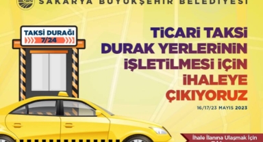 Sakarya Büyükşehir ticari taksi durak yerlerinin işletilmesi için ihaleye çıkıyor