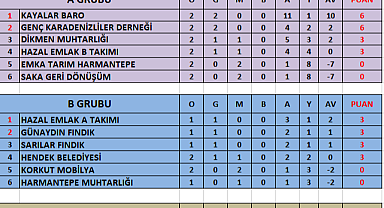 Hendek Kaymakamlık Kupası Futbol Turnuvası İlk Hafta Sonuçları Ve Puan Tablosu Belli Oldu.
